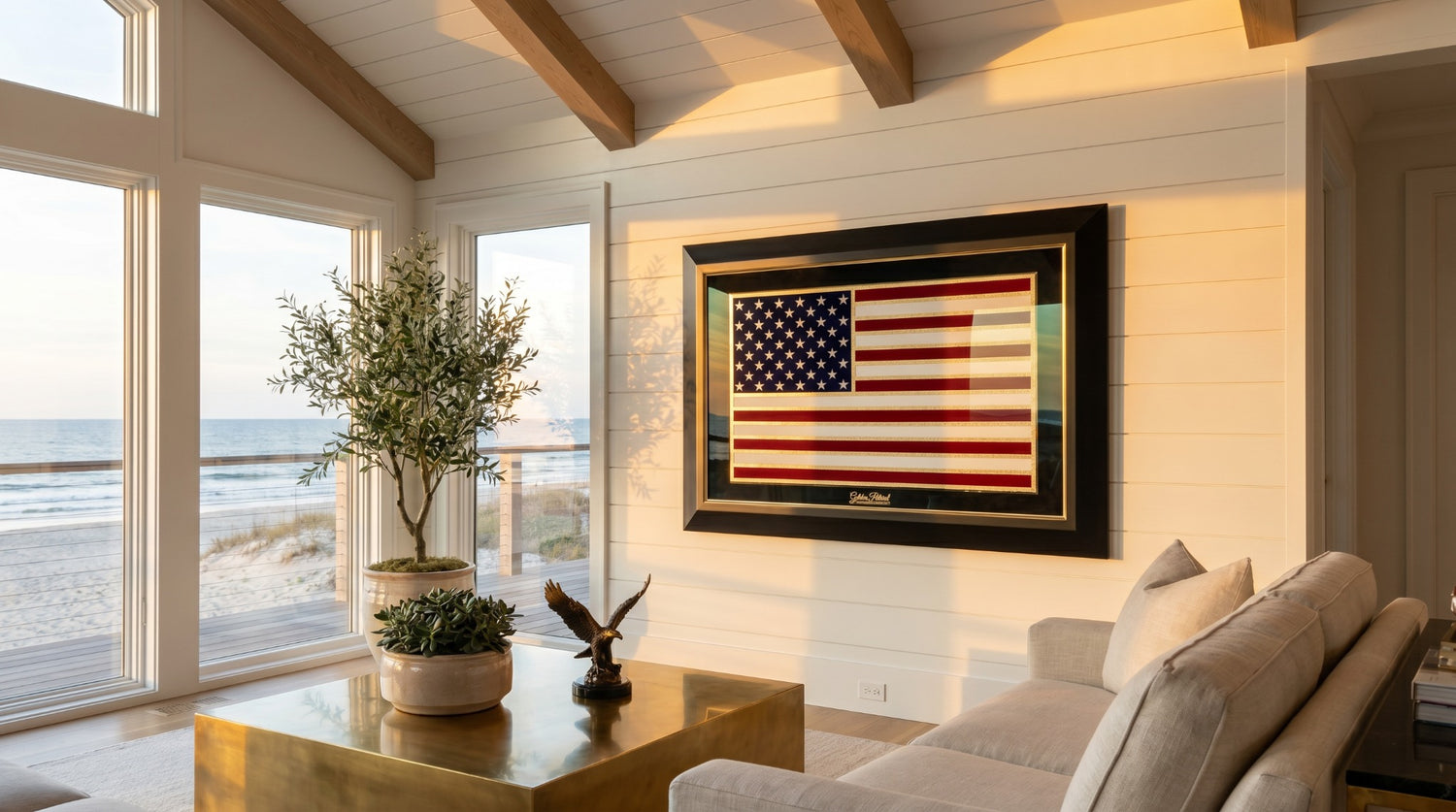 Golden Flag Full Color 24K Gold & 925 Silver