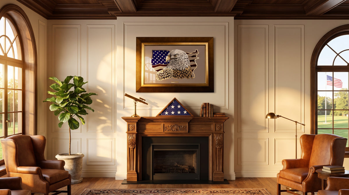 American Eagle & Map – 24K Gold &amp; 925 Silver Special Edition