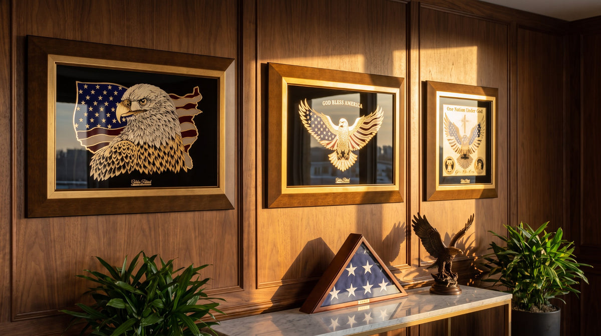 American Eagle & Map – 24K Gold &amp; 925 Silver Special Edition