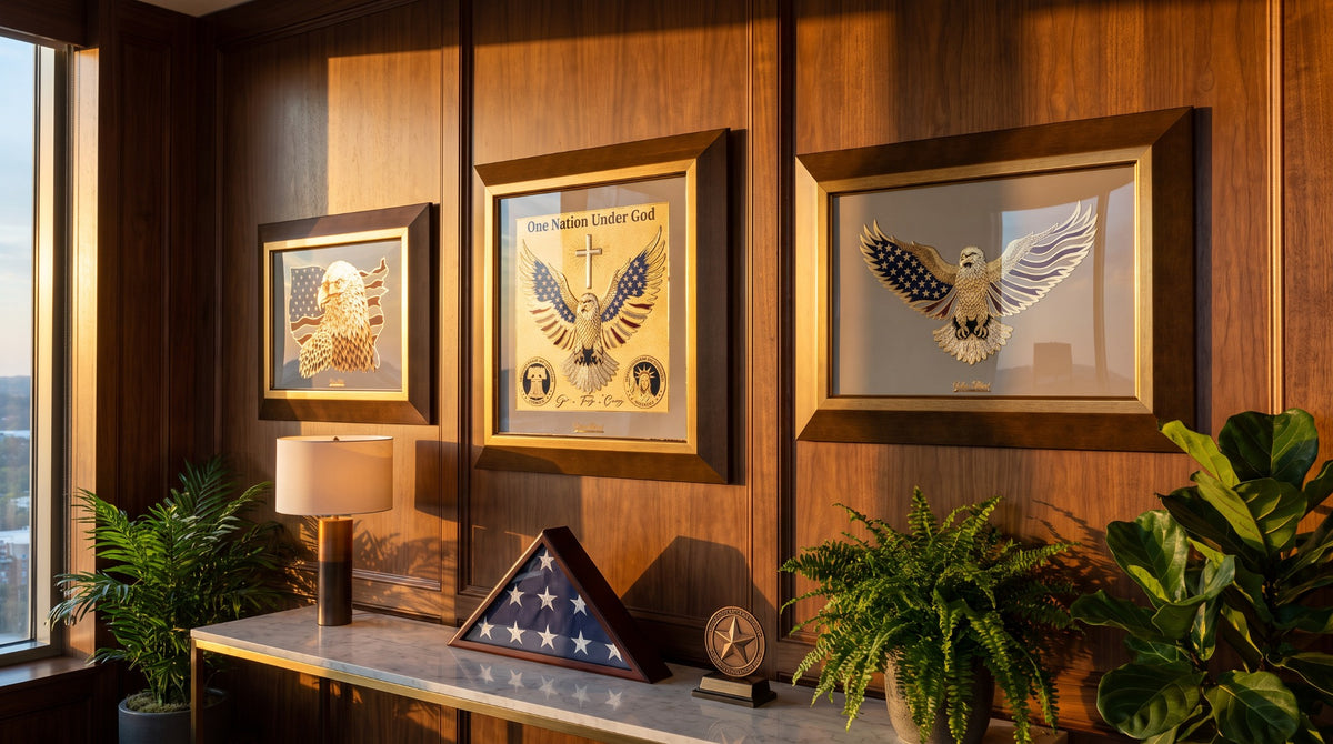 One Nation Under God - American Eagle  - 24K Gold & 925 Silver