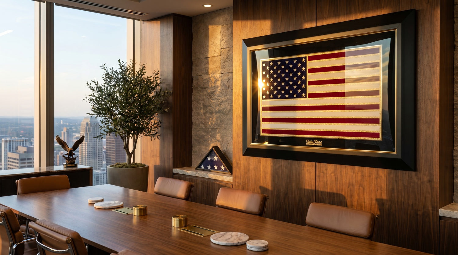 Golden Flag Full Color 24K Gold & 925 Silver