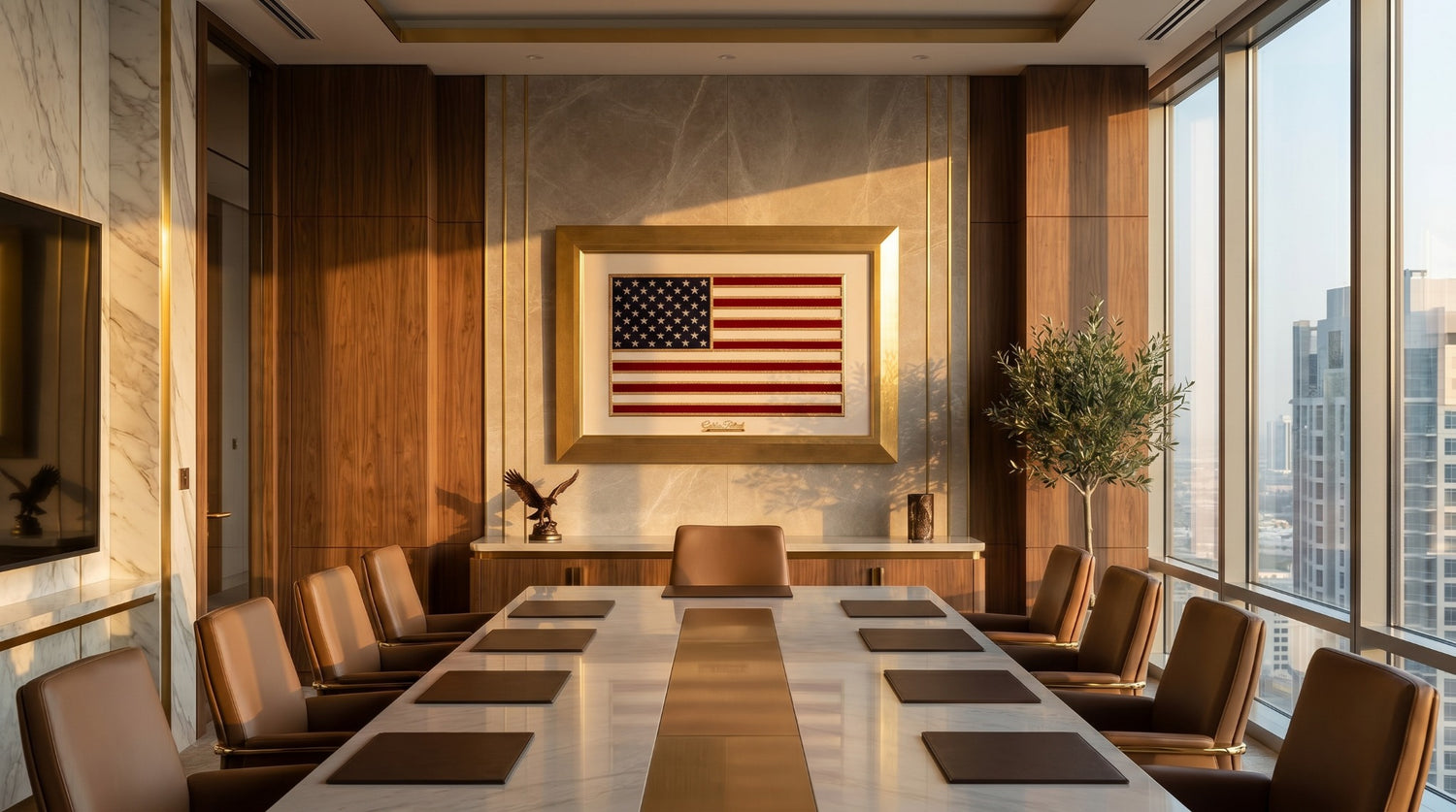 Golden Flag Full Color 24K Gold & 925 Silver