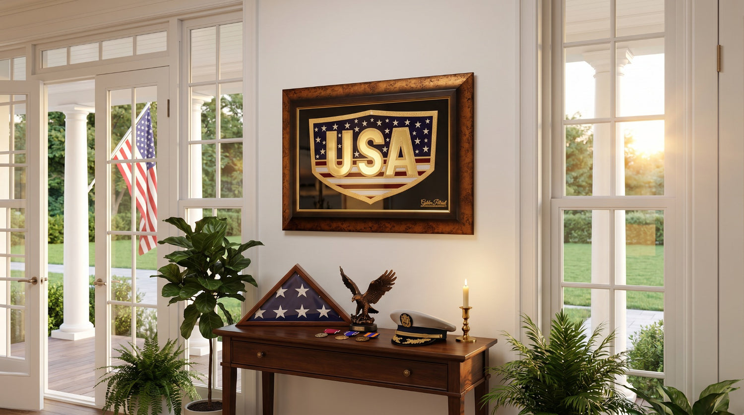 Golden USA - Full Color 24K Gold & 925 Silver