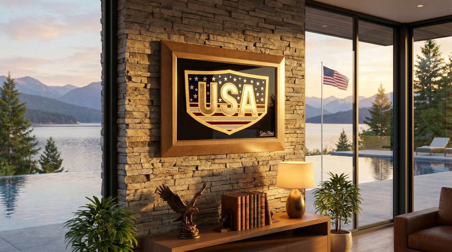 Golden USA - Full Color 24K Gold & 925 Silver