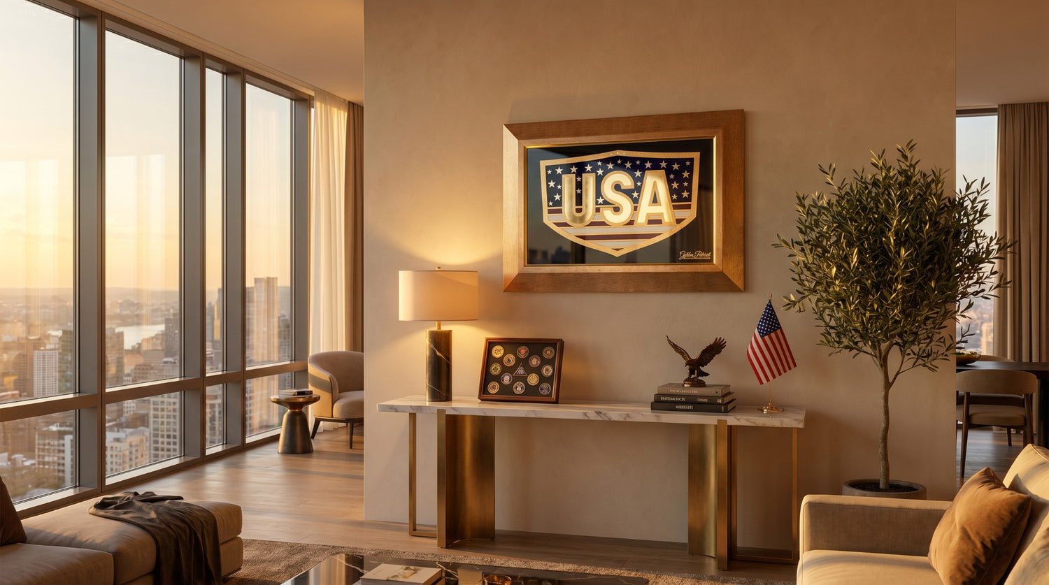 Golden USA - Full Color 24K Gold & 925 Silver