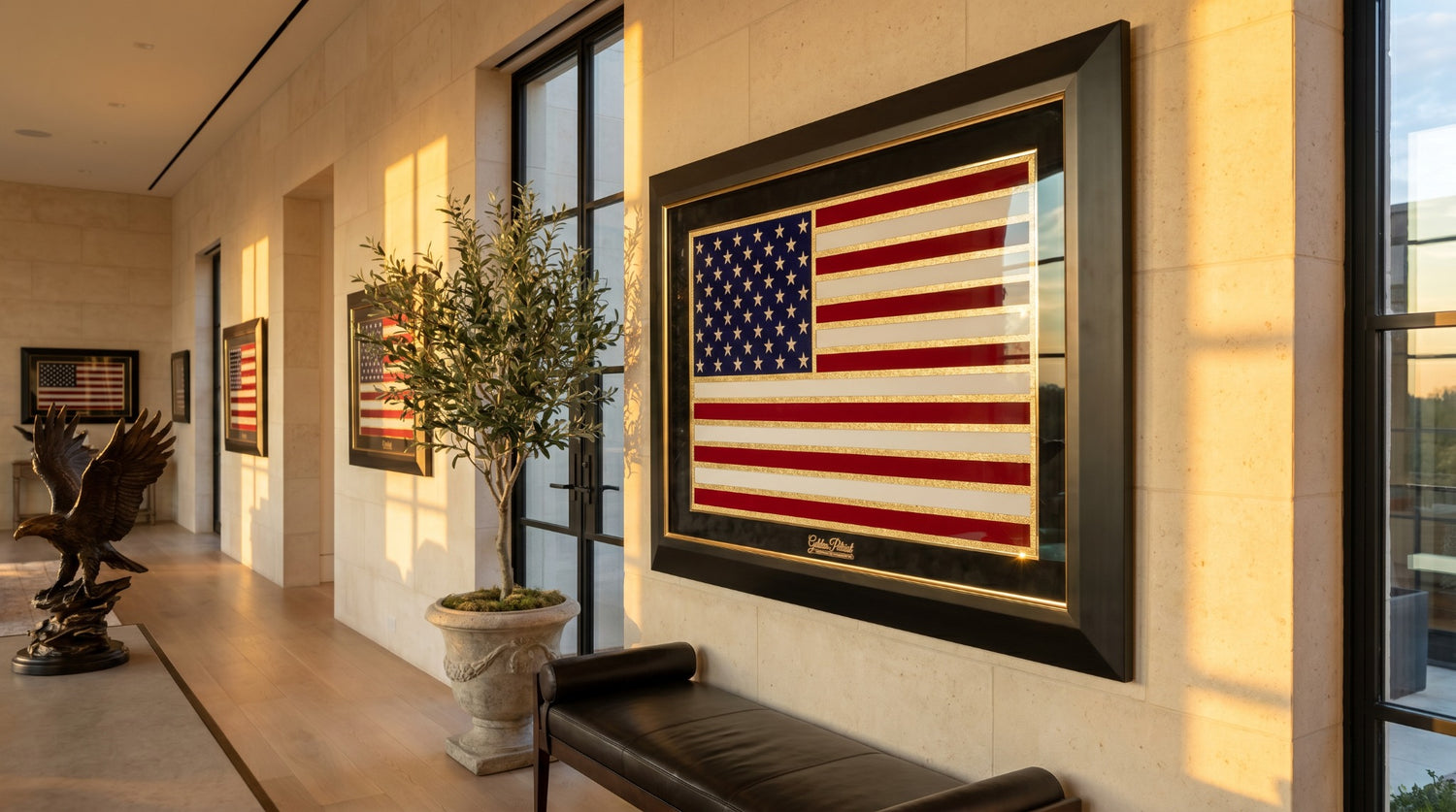 Golden Flag Full Color 24K Gold & 925 Silver
