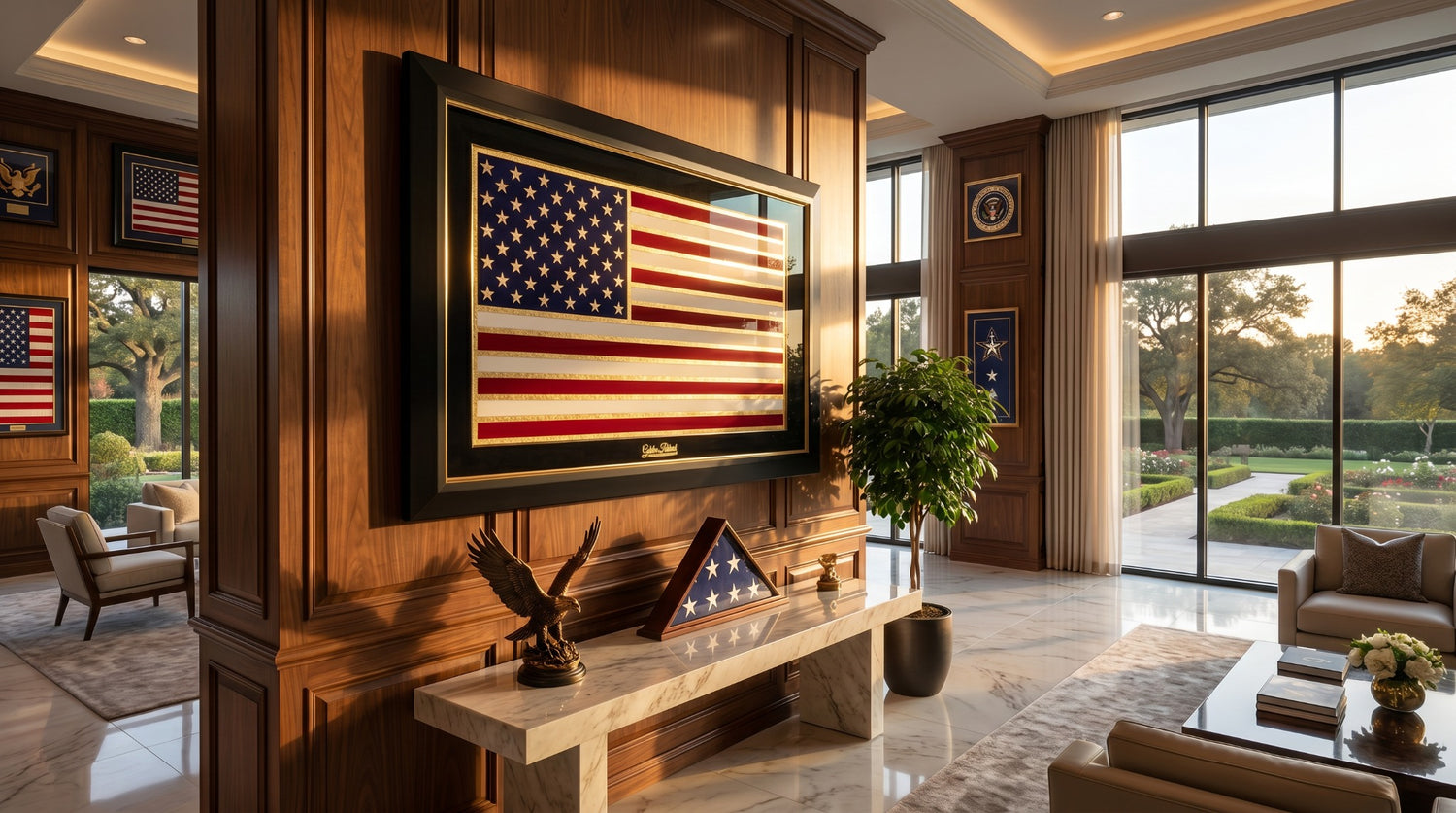 Golden Flag Full Color 24K Gold & 925 Silver