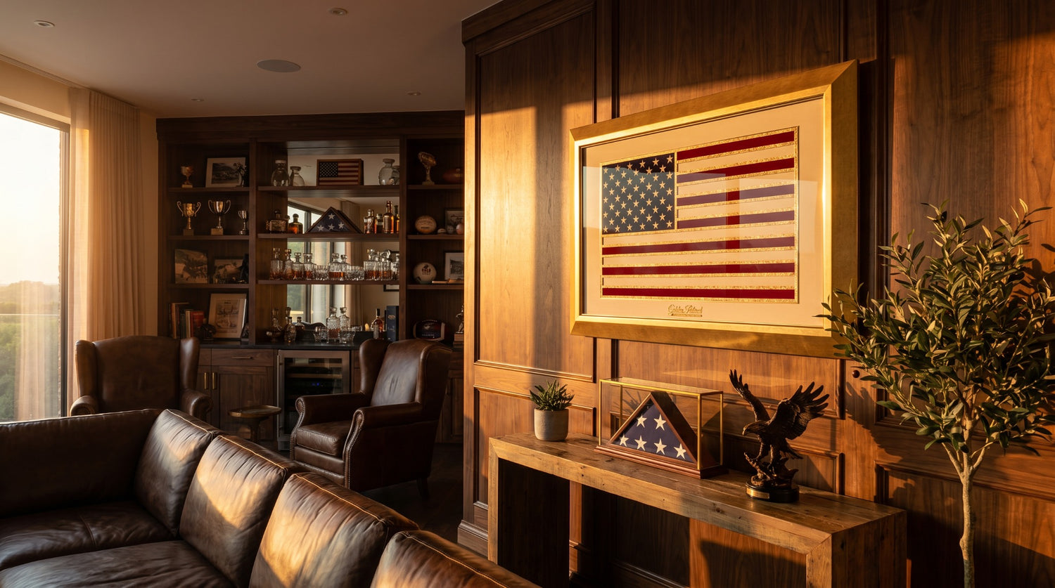 Golden Flag Full Color 24K Gold & 925 Silver