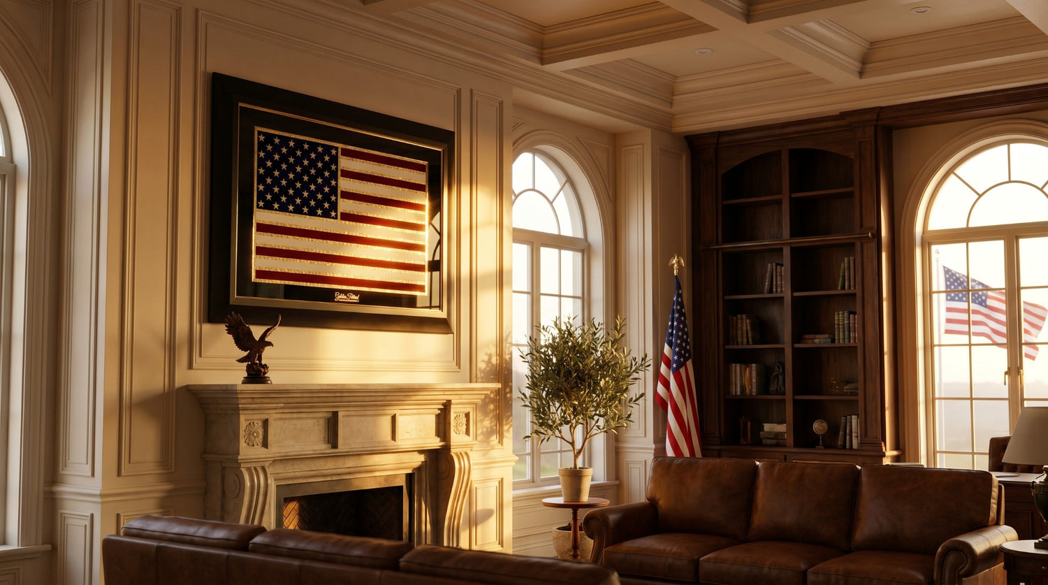 Golden Flag Full Color 24K Gold & 925 Silver