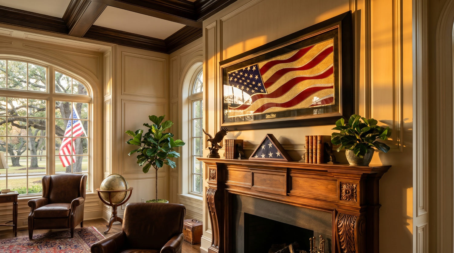 Golden Flag Wave - Color 24K Gold & 925 Silver