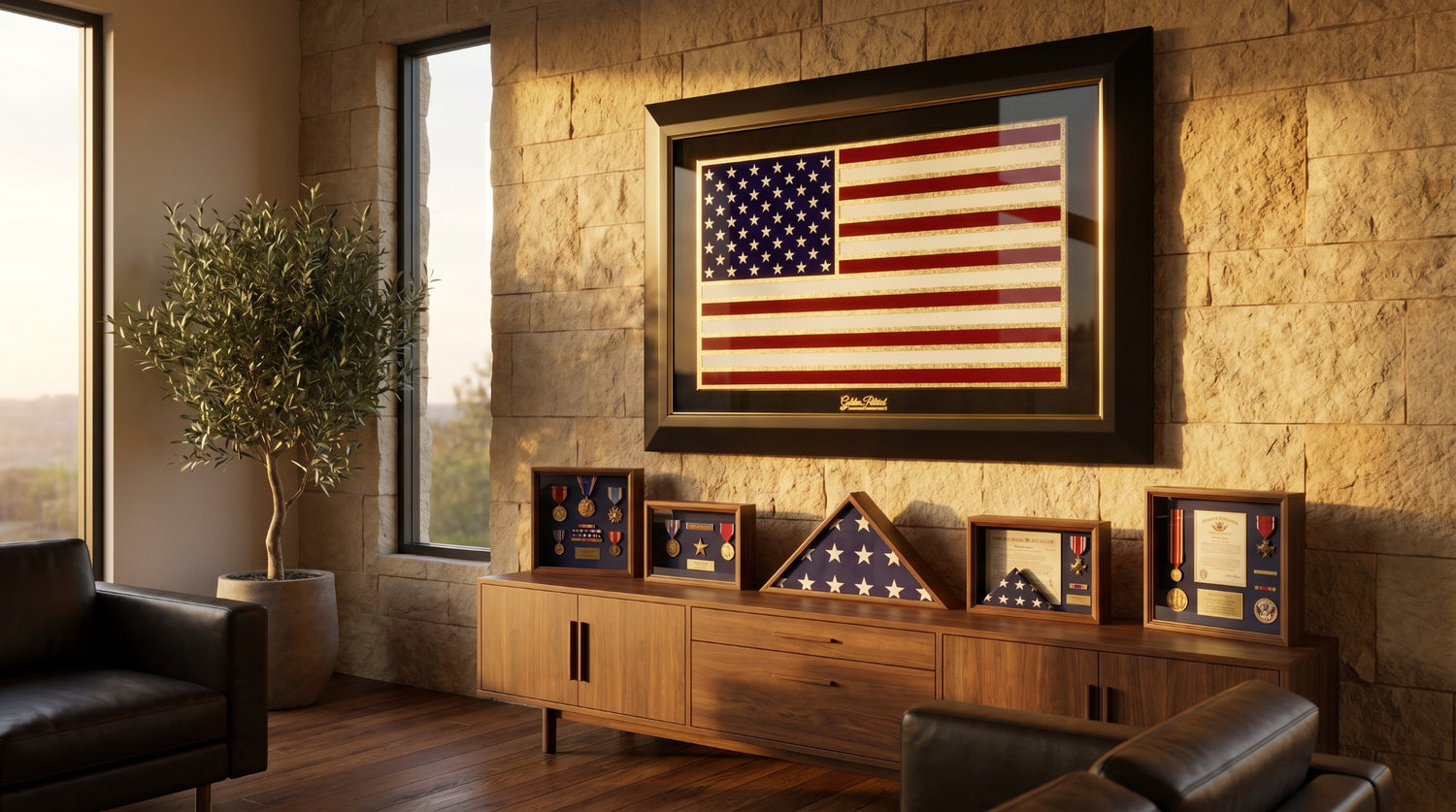 Golden Flag Full Color 24K Gold & 925 Silver